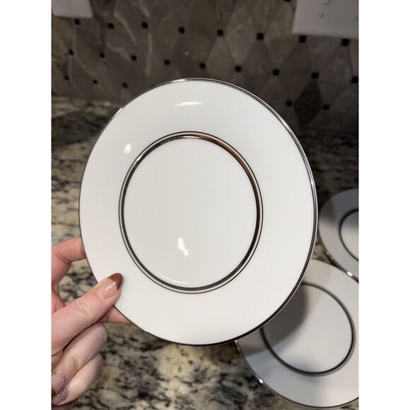 Noritake Galaxy 6527 Bread & Butter Plates Dessert Platinum Set of 5 - Picture 4 of 6